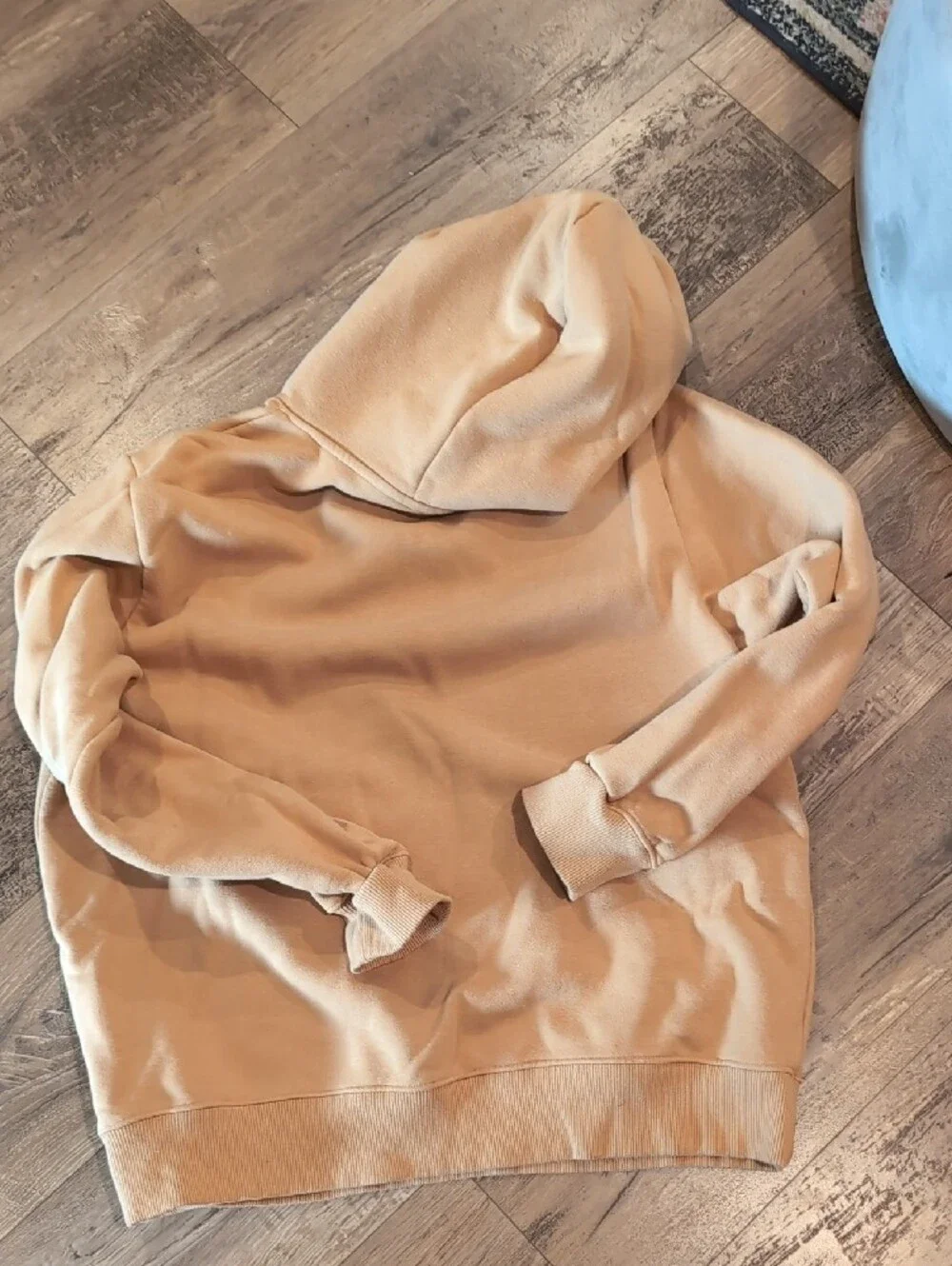 The North Face tan/beige pullover hoodie with logo tag